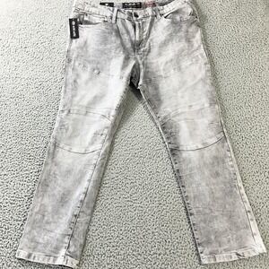 Ecko Unltd Jeans Mens 40 Skinny Gray Astro Slim Stretch Denim Pants Skater